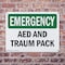 Signmission AED And Trauma Pack, 10 in W x Rectangle, Plastic OS-2PACK-EM-P-710-L-10287 - alternate 3
